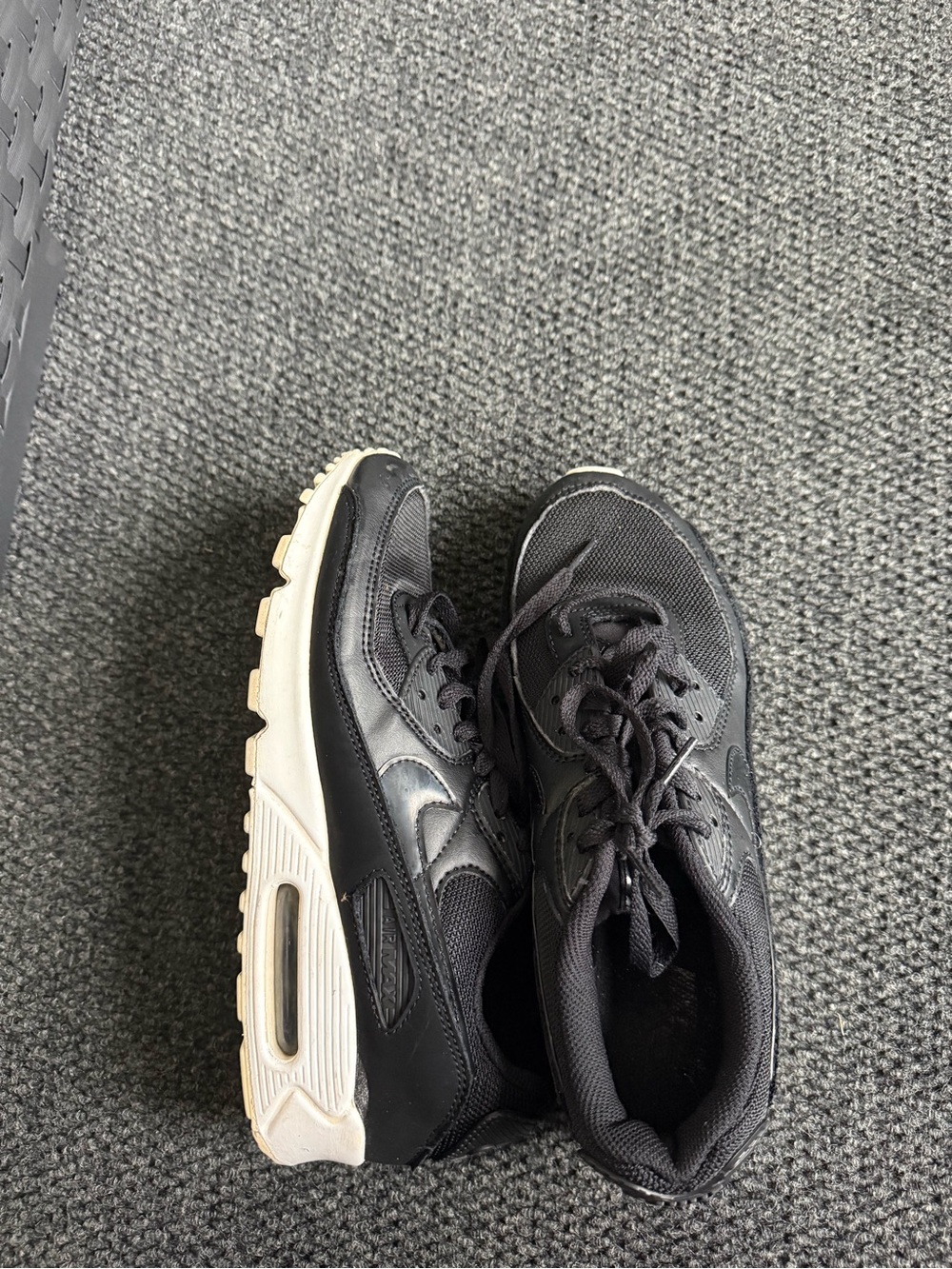 Nike Black Air Max with White Sole